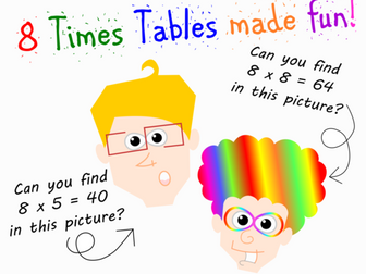 8 Times Tables FUN! with the Awesome 8s (character cards)