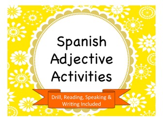 Spanish Adjective Activities