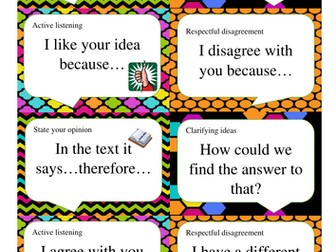 Accountable talk - supporting speaking and listening