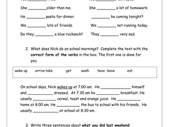 Grammar assessment for EAL children 