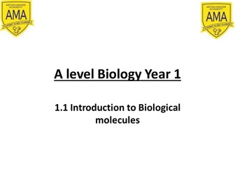 AQA A level Biology new spec 1.1 introduction to biological molecules