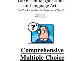 One Hundred Essential Questions for Language Arts TEST