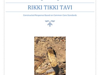 Rikki Tikki Tavi Constructed Response Based on Common Core Standards