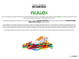 Breakeven - Dice game