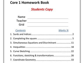 Homework Packs For A Level Maths