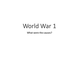 Causes of the First World War