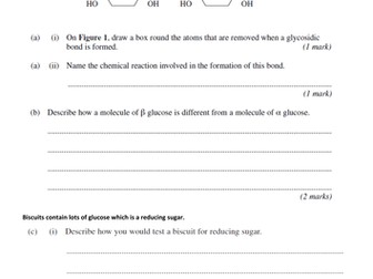 AQA A level Biology new spec 1.2 - 1.4 carbohydrates