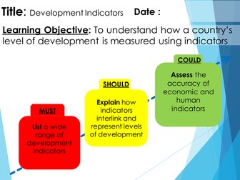 Development Indicators AQA A Geography