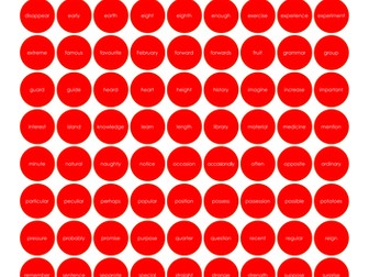 Y3 and Y4 statutory words poster