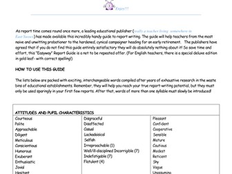 Aide for Report Writing