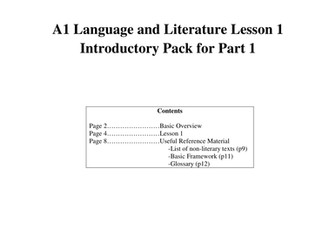 Introductory pack for approaching Non-Literary Texts 