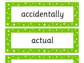 Y3 and Y4 statutory word flashcards (all words)
