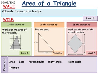 KS3: Area of a Triangle