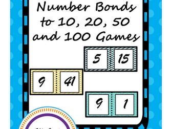 4 Unique Number Bonds to 10, 20, 50 and 100 Games