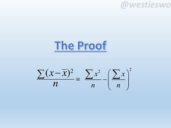 Statistics Variance Proof