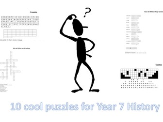 Year 7 History Puzzles - one for each topic
