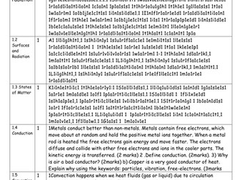 P1 (Physics AQA) Mail merge feedback/ Assessment/ revision tool. (Adaptable for all subjects)