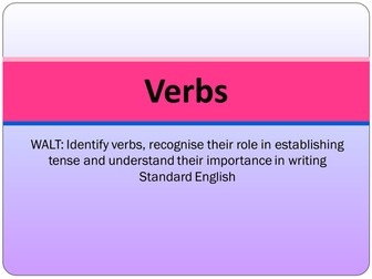 SPaG Presentation: Word Class - Verbs (Action and Auxiliary)