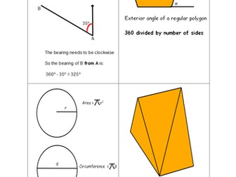 GCSE Foundation Grade D/C revision wall cards for student homes