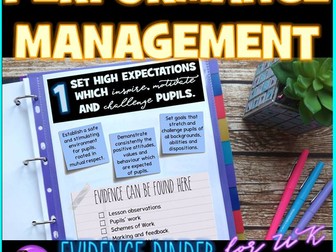 UK Teachers’ Standards Evidence Portfolio | Performance Management Binder | Appraisal Documentation