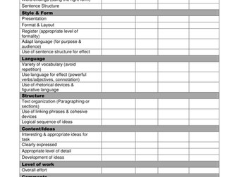  Reading, Writing and Speaking Assessment Checklists  for Grade 6, 7 and 8.