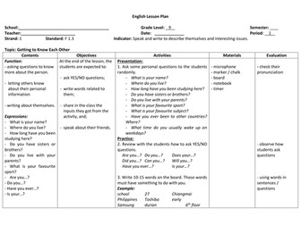 Lesson plan_Getting to know you