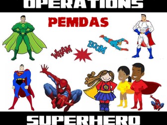 Order of Operations-Super Hero 