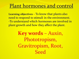 Plant hormones and plant hormones in agriculture. 