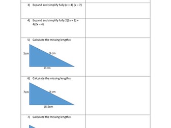 Mixed questions for GCSE revision