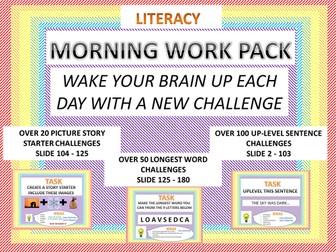 180 literacy challenges KS1 KS2