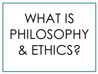 Philosophy and Ethics/ RE display