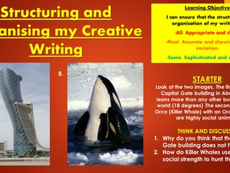 Structuring and Organising Creative Writing