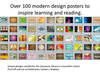 100 + reading and learning posters