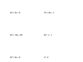 Factorising Quadratics