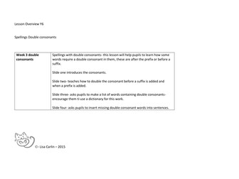 Year 5 and 6 SPAG -  Spellings: double consonants