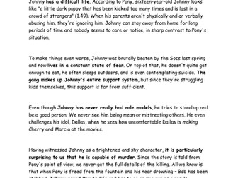 The Outsiders - Notes and Resources for Teachers