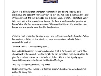 Romeo and Juliet Teacher Resources