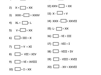 Roman Numerals mastery KS2