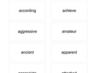 Word List Year 5 - 6 