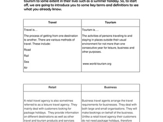 lesson 1 travel and tourism 
