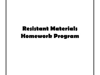 RESISTANT MATERIALS HOME LEARNING PACK