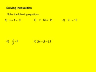 Solving and representing inequalities on number lines