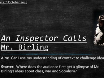 An Inspector Calls - Mr Birling (when play finished)