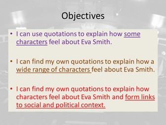 An Inspector Calls lessons GCSE