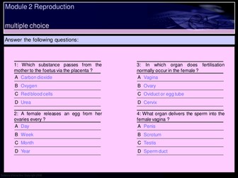 KEY STAGE 3 SCIENCE MODULE 1  REPRODUCTION 