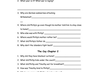 The Cay Novel Study