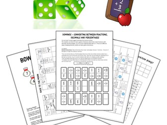 Math Game Bundle: For upper Elementary and Middle School - 10 Games