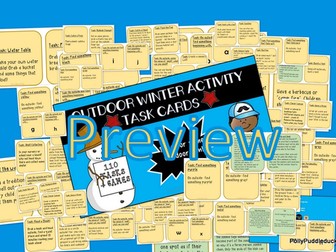Outdoor Activity Task Cards and Games