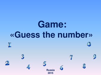  Game: “Guess the number”