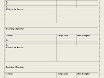 Individual Learning Plan Template